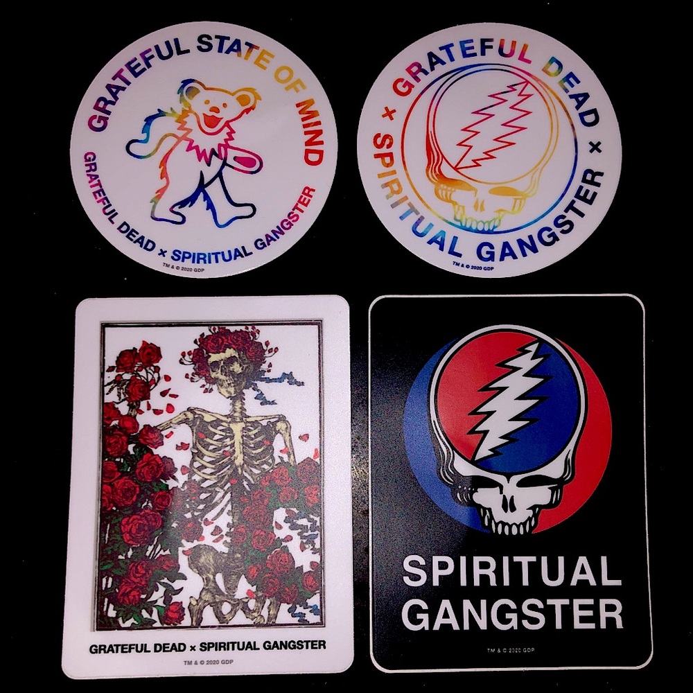 Grateful Dead x Spiritual Gangster Collab Stickers